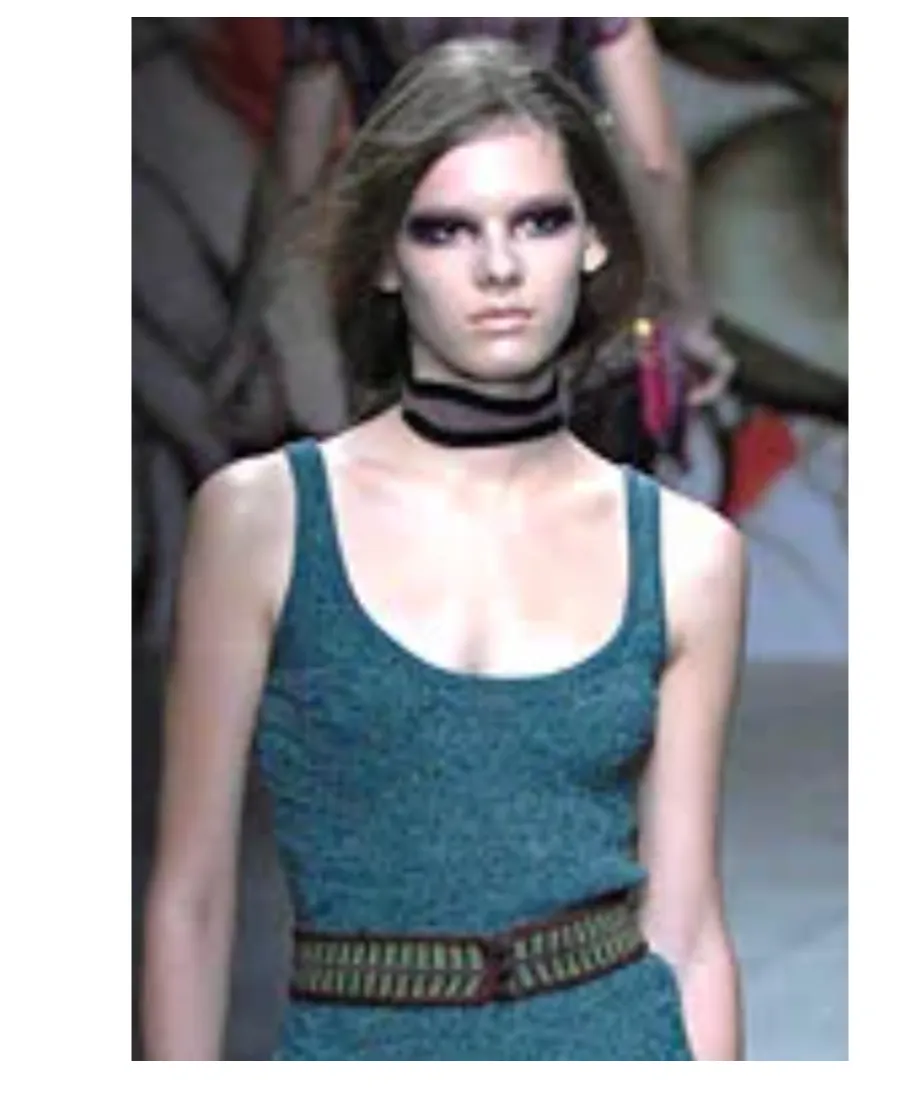 2000 Prada knit tank and collar set