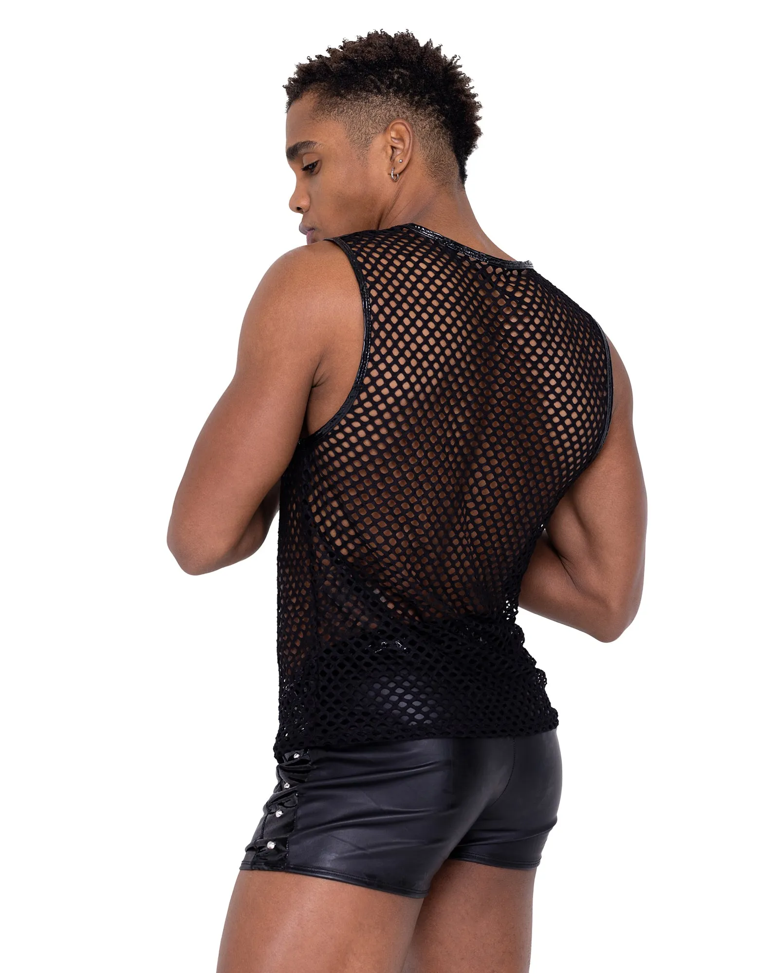 6330 - Men���s Fishnet Tank Top