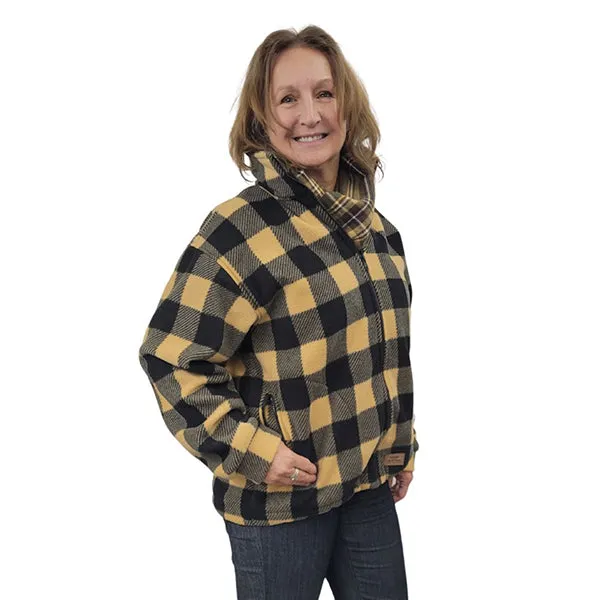 ADULT BOMBER JACKET BUFFALO CHECK TAN