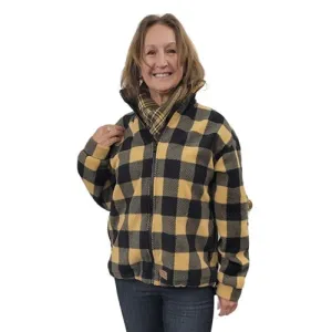 ADULT BOMBER JACKET BUFFALO CHECK TAN
