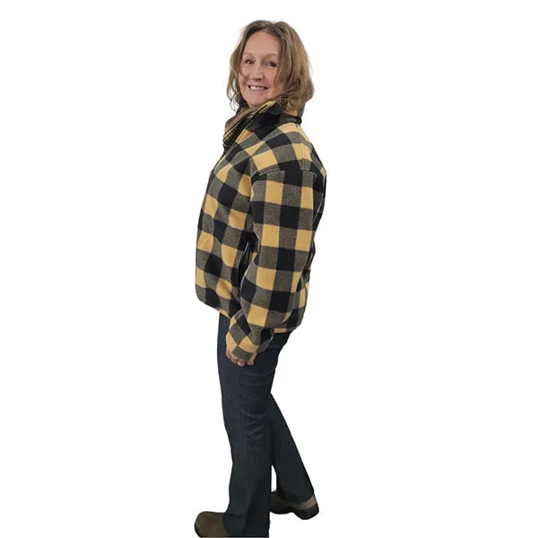 ADULT BOMBER JACKET BUFFALO CHECK TAN