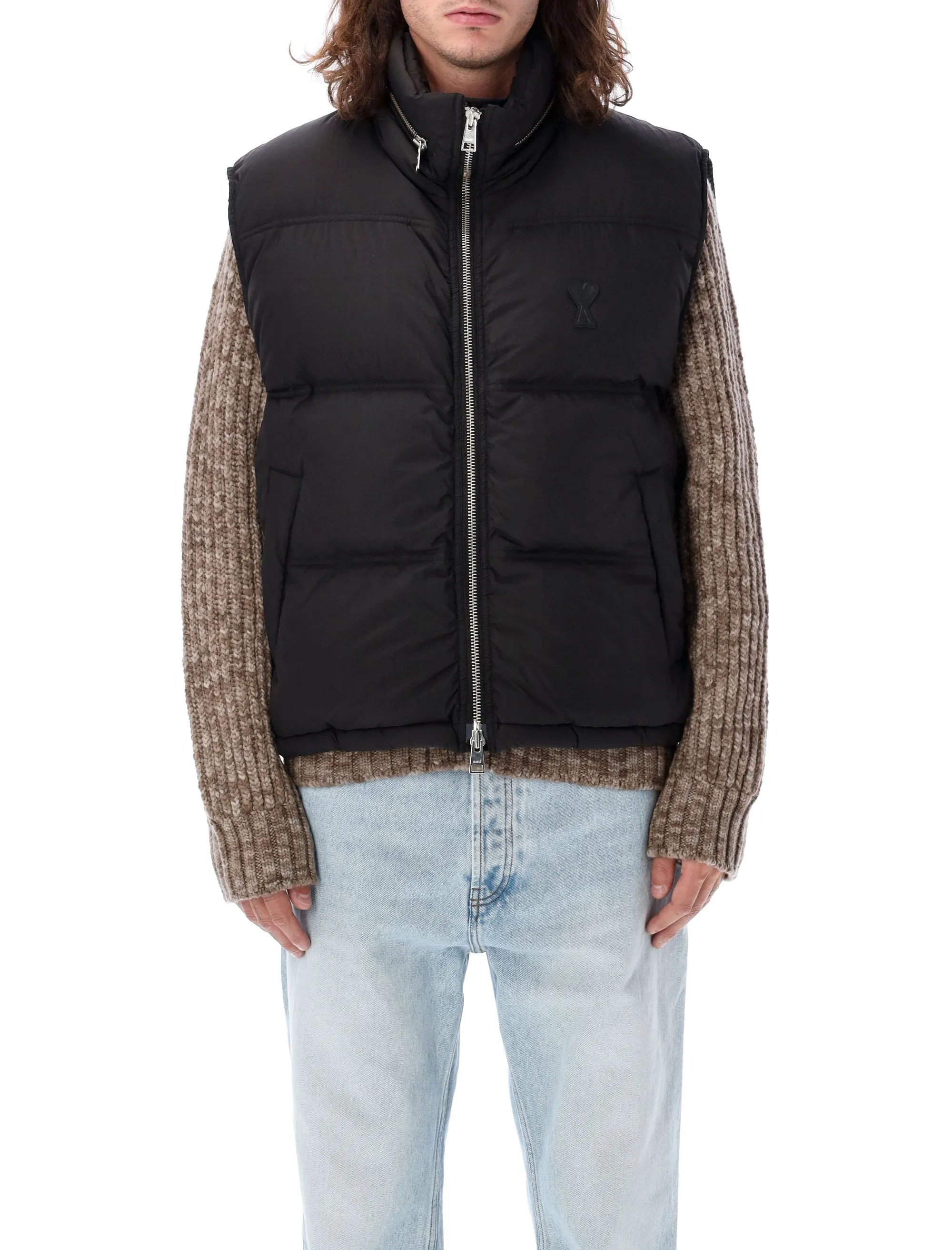 AMI PARIS Men's Regular Fit Puffer Vest