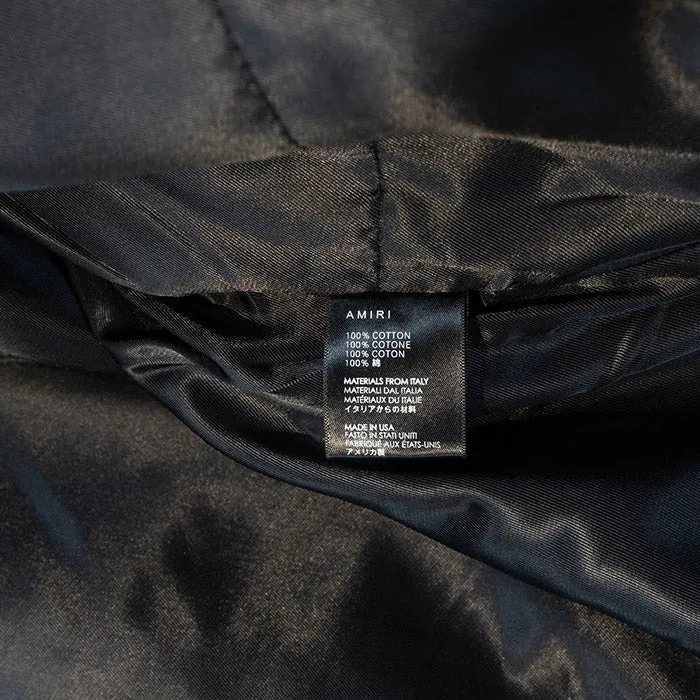 AMIRI thickened loose bomber baseball jacket Black