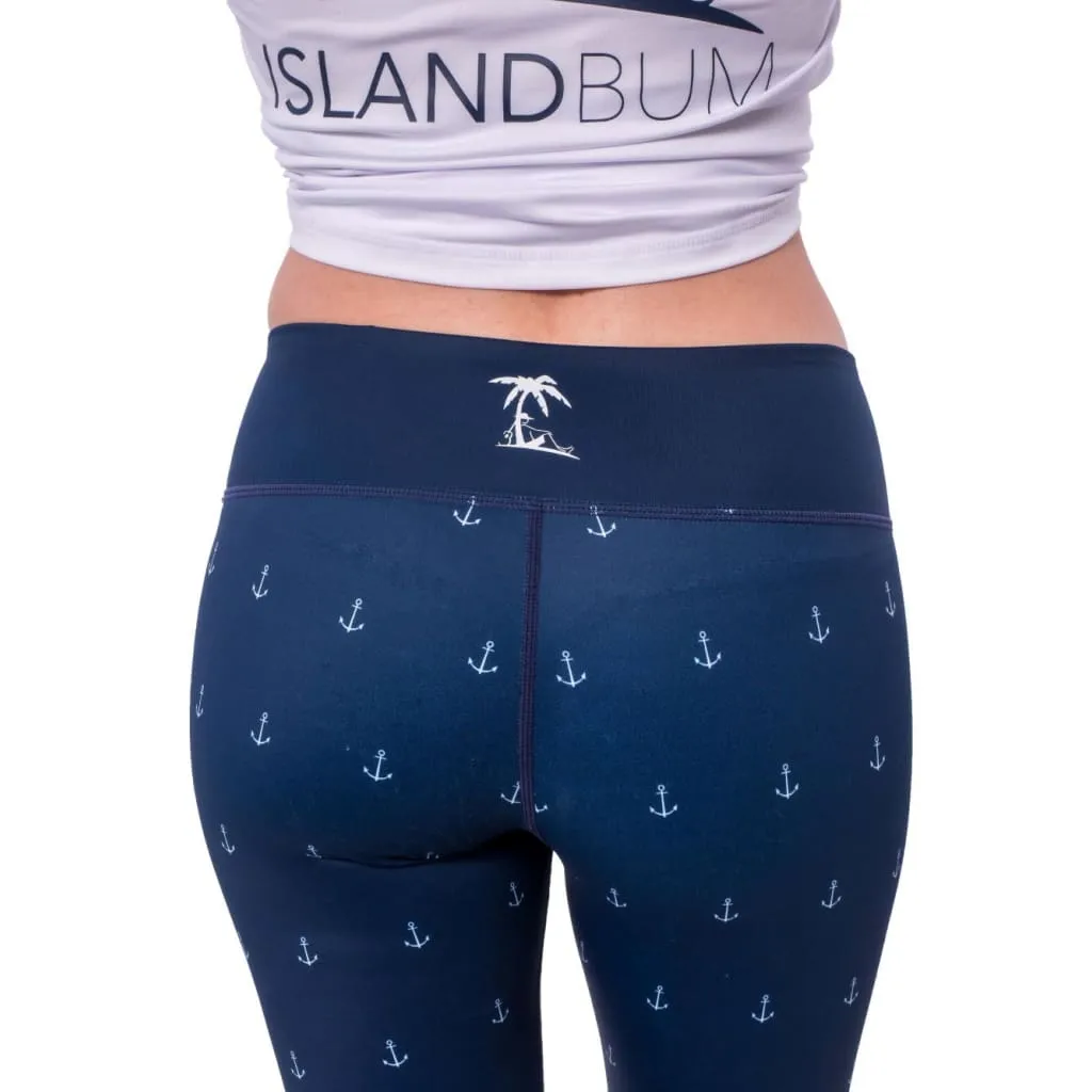 Anchor Performance Swim Leggings UPF 50 - Navy Blue