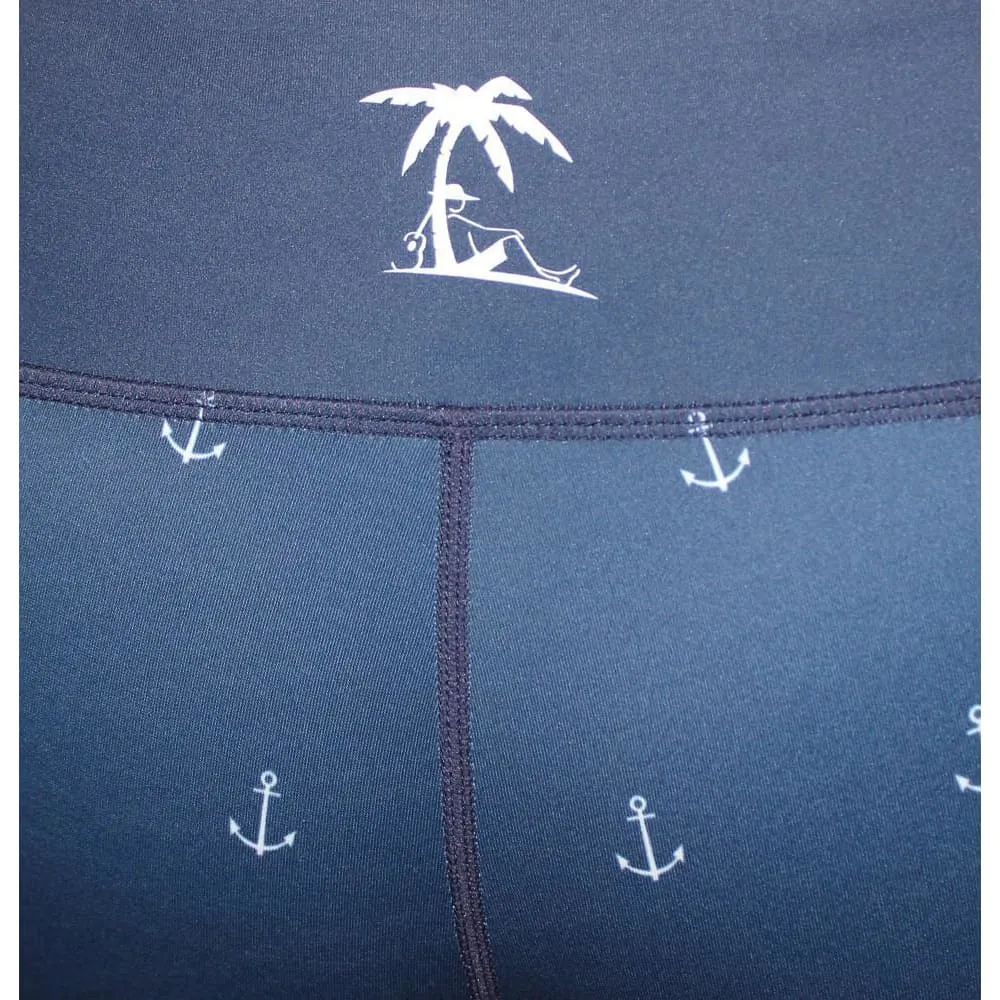 Anchor Performance Swim Leggings UPF 50 - Navy Blue