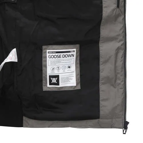ANEW Golf Men Diagonal Incision Point Down Vest - Light Brown