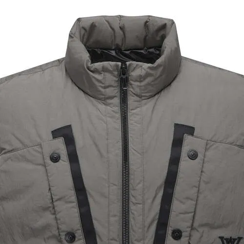 ANEW Golf Men Diagonal Incision Point Down Vest - Light Brown