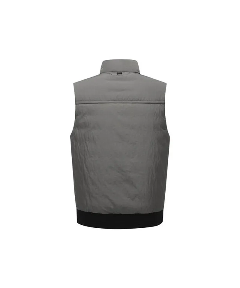 ANEW Golf Men Diagonal Incision Point Down Vest - Light Brown