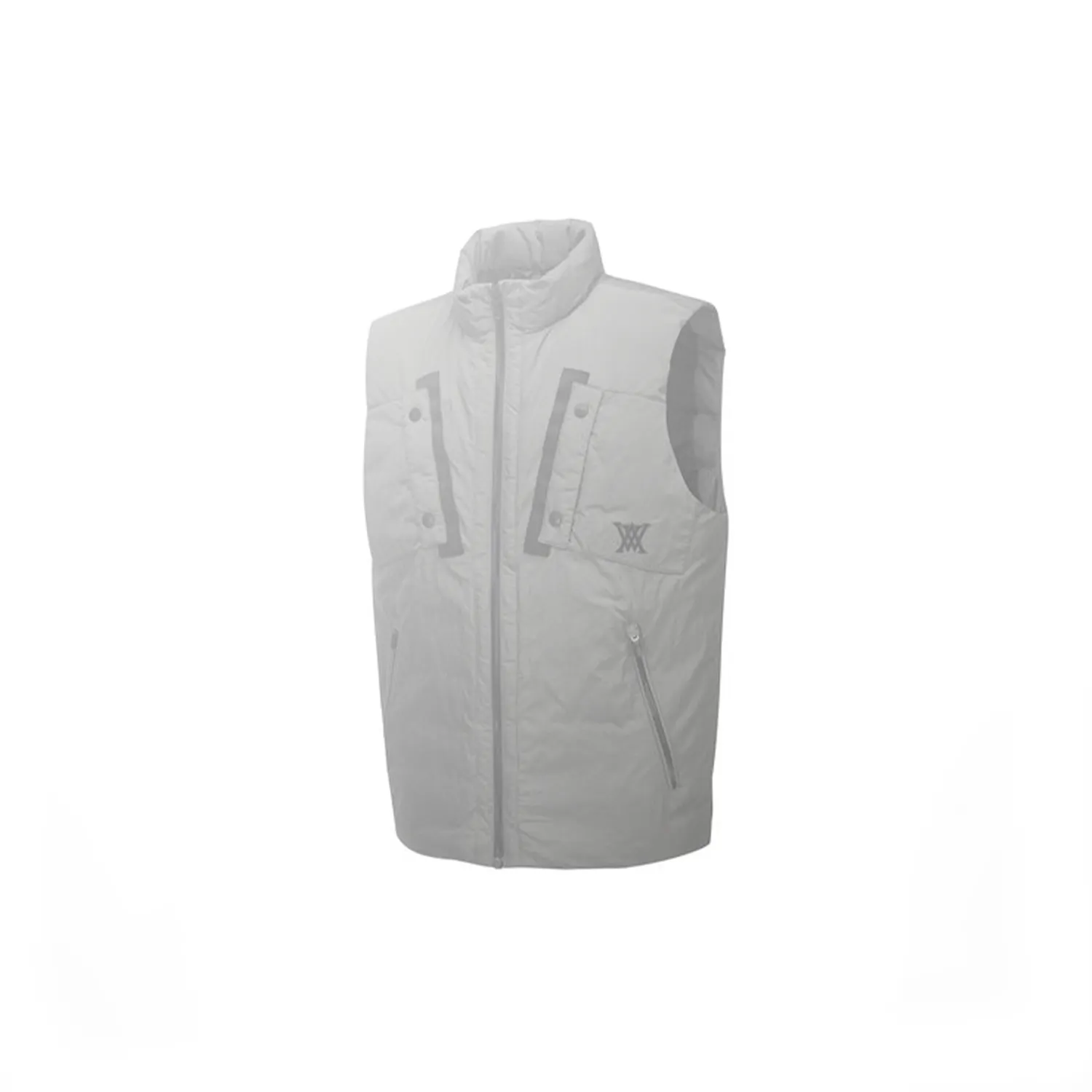 ANEW Golf Men Diagonal Incision Point Down Vest - Light Brown