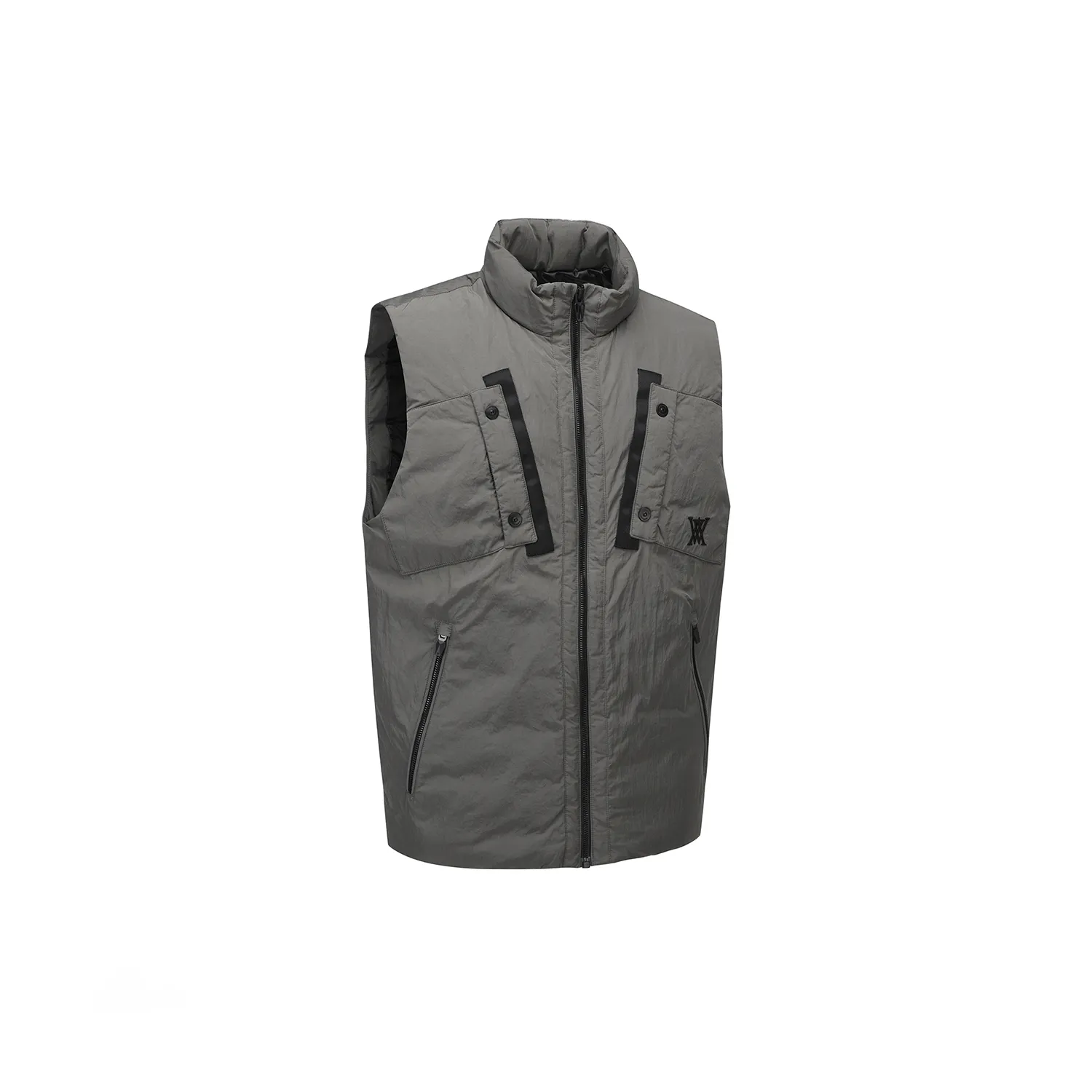 ANEW Golf Men Diagonal Incision Point Down Vest - Light Brown