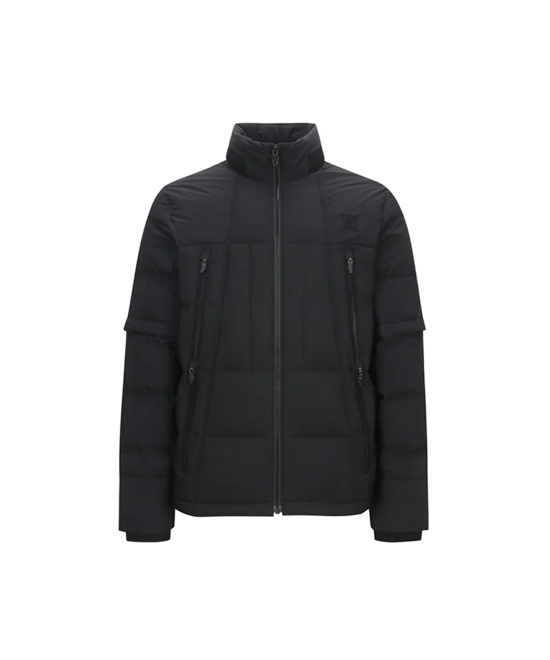 ANEW Golf Men's Sleeve Detachable Down Jacket - Black