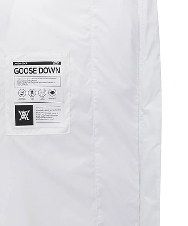 ANEW Golf: Women Long Length Down Vest - Ivory