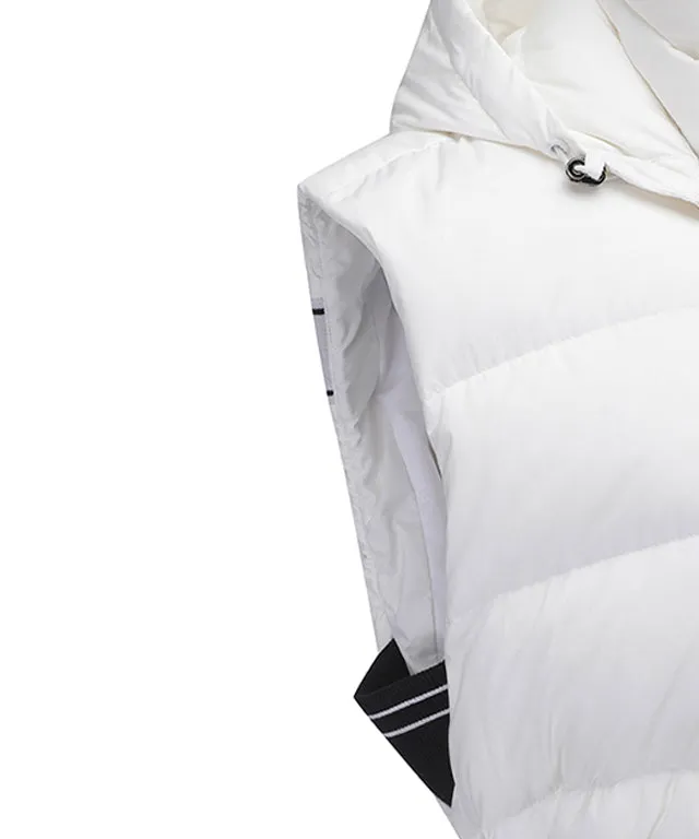 ANEW Golf: Women Long Length Down Vest - Ivory