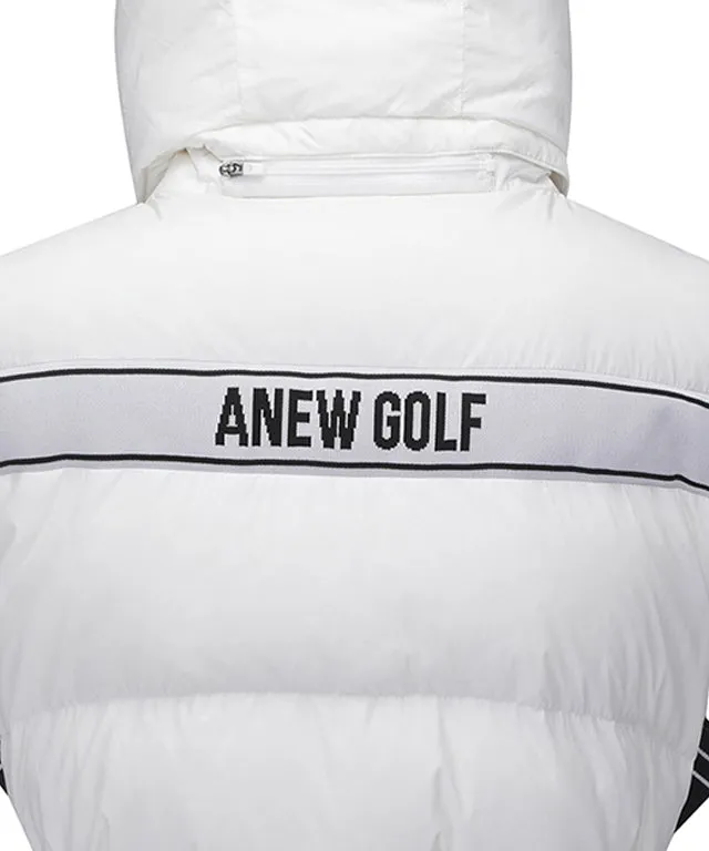 ANEW Golf: Women Long Length Down Vest - Ivory