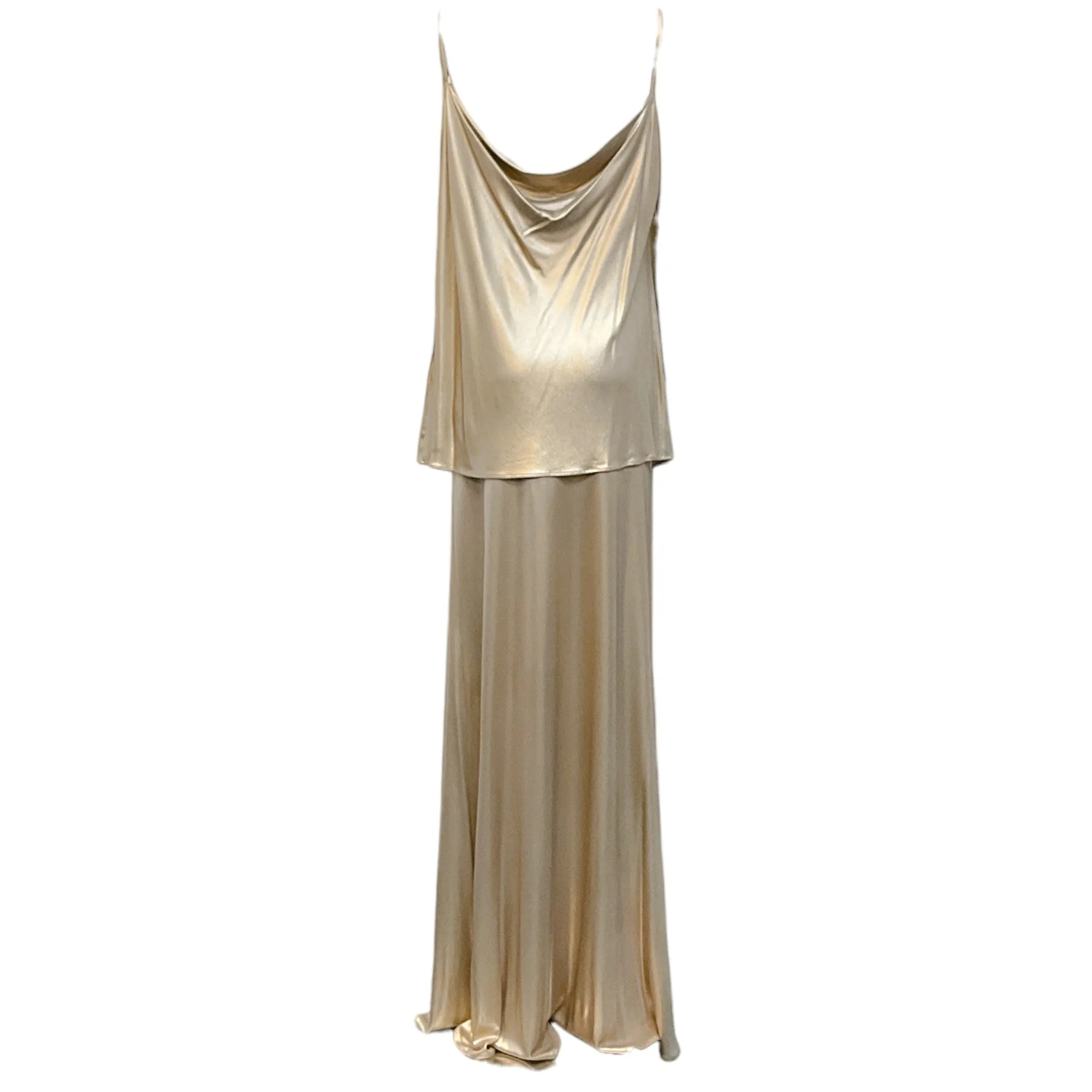 Antonelli Gold Metallic Tank and Skirt Set