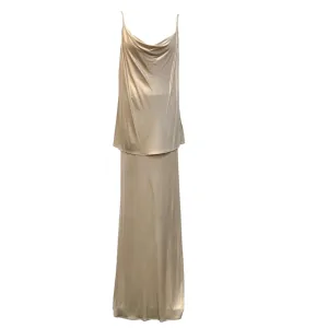 Antonelli Gold Metallic Tank and Skirt Set