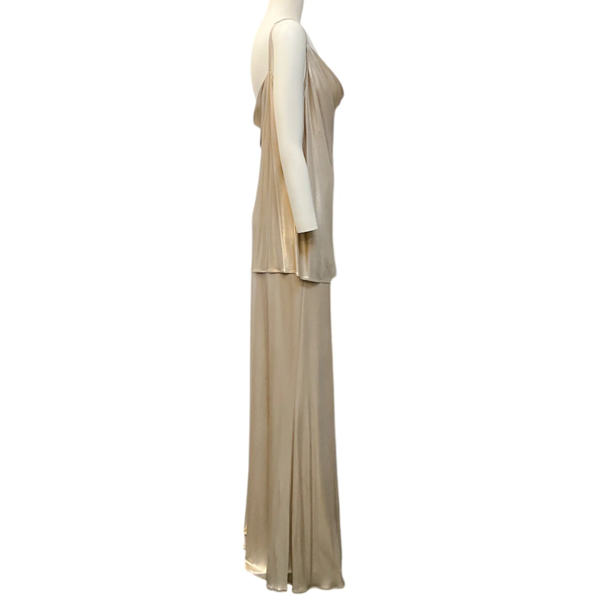 Antonelli Gold Metallic Tank and Skirt Set