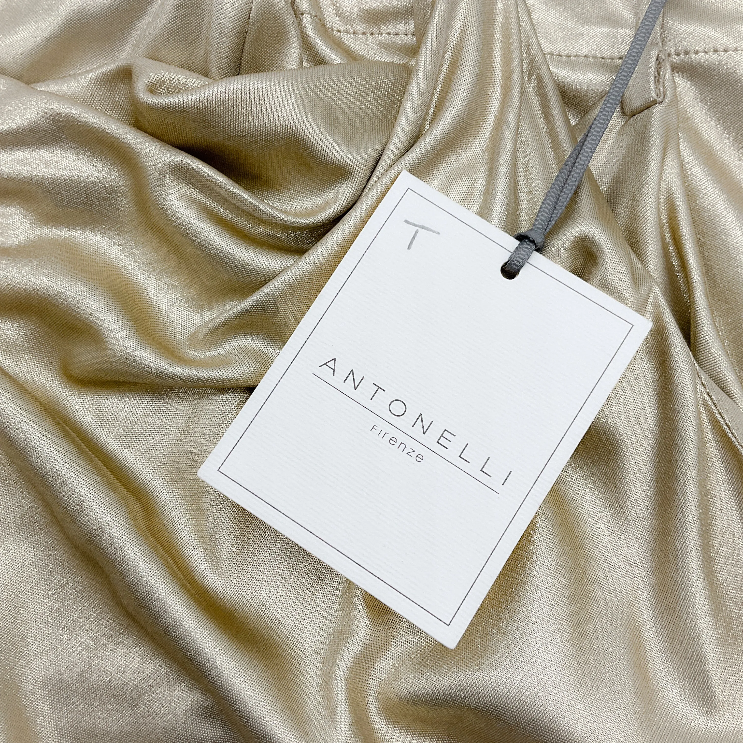 Antonelli Gold Metallic Tank and Skirt Set