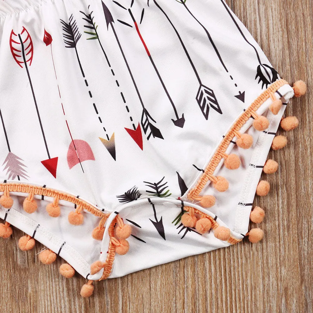 Arrow pompom romper