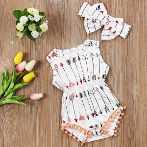 Arrow pompom romper