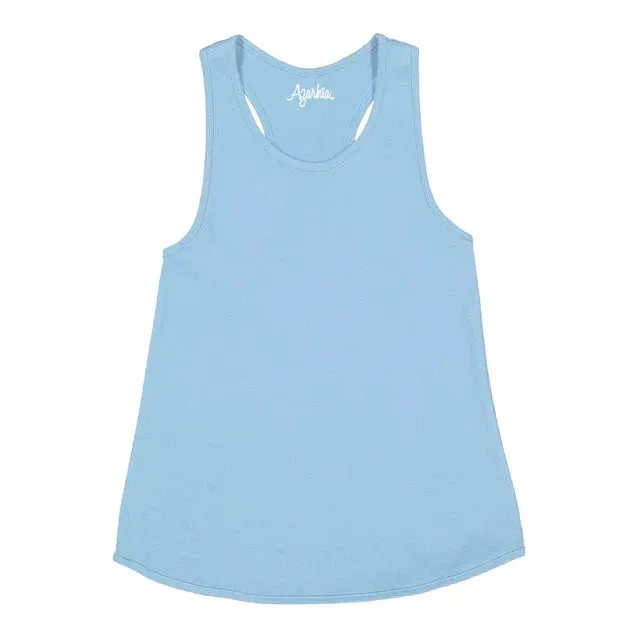 Azarhia Tank Top with Racer Back in Light Blue