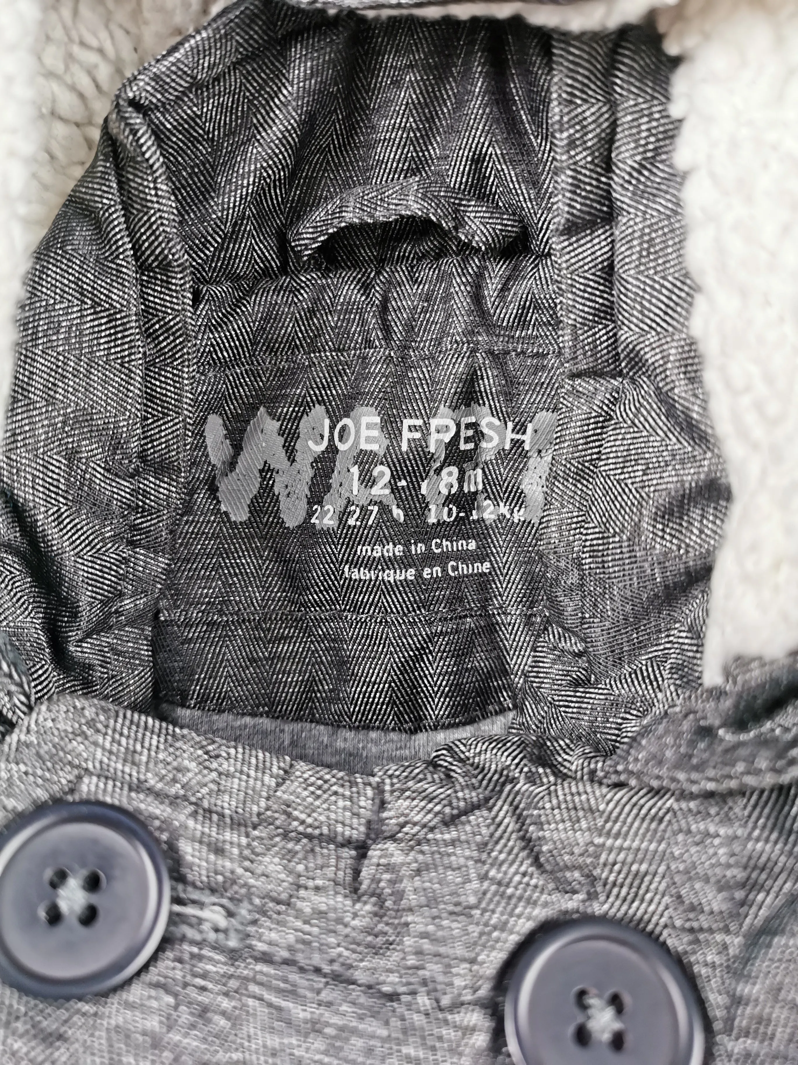 BABY BOY SIZE 12/18 MONTHS - JOE FRESH, Quilted Jacket EUC B40