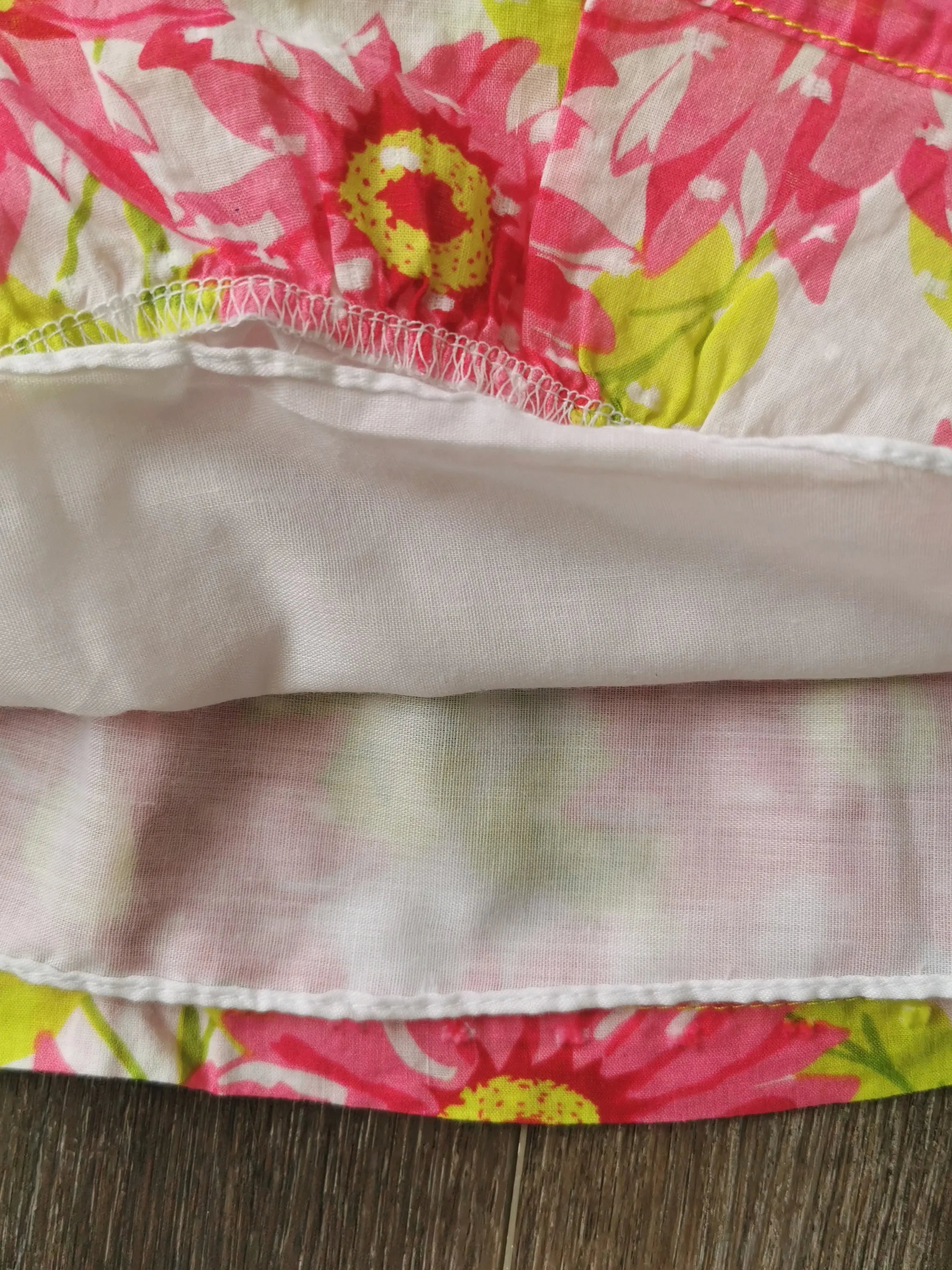 BABY GIRL SIZE 6/9 MONTHS - PENELOPE MACK, Cotton Floral Patchwork Summer Tank Dress EUC B38