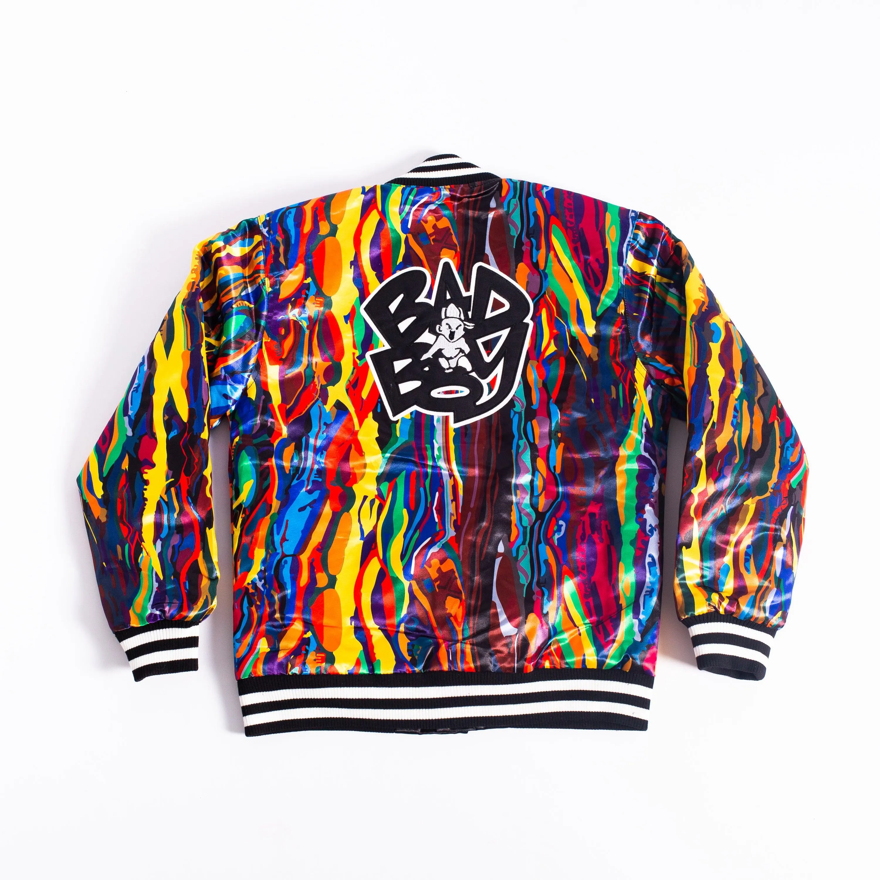 BADBOY SWEATER SATIN JACKET MULTICOLOR