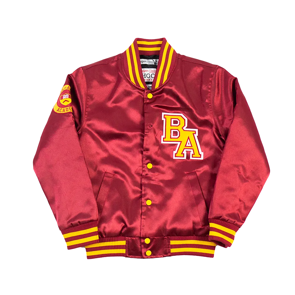 BEL-AIR ACADEMY WILL SMITH SATIN JACKET MAROON