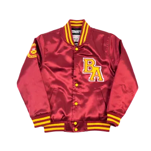 BEL-AIR ACADEMY WILL SMITH SATIN JACKET MAROON