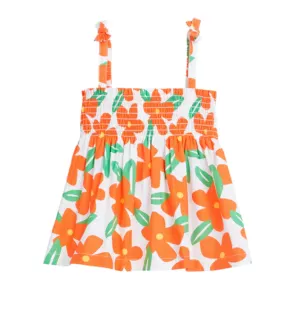 Bisby Lucy Top Tangerine Melrose Floral