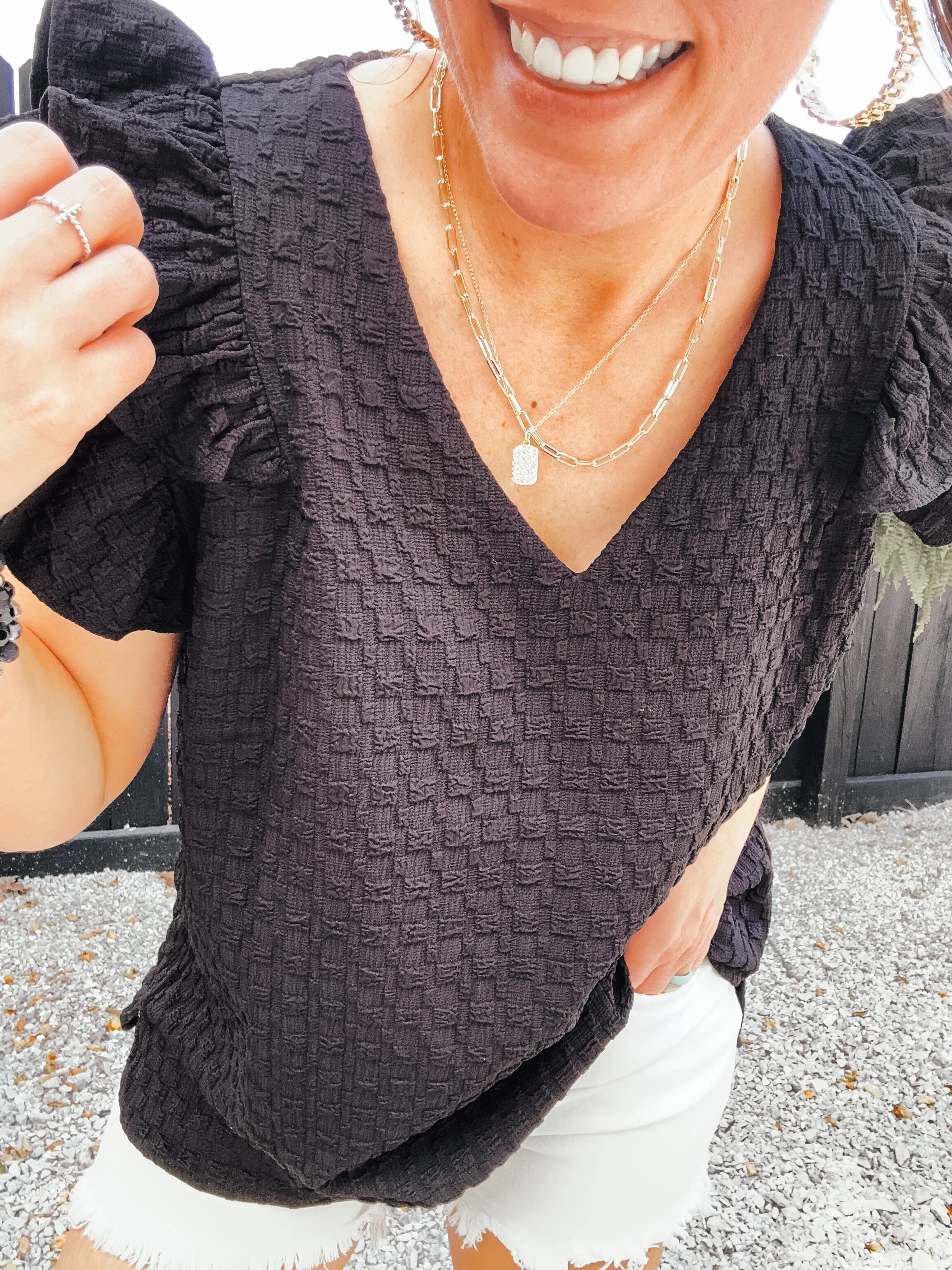Black Checker Texture Flutter Tank