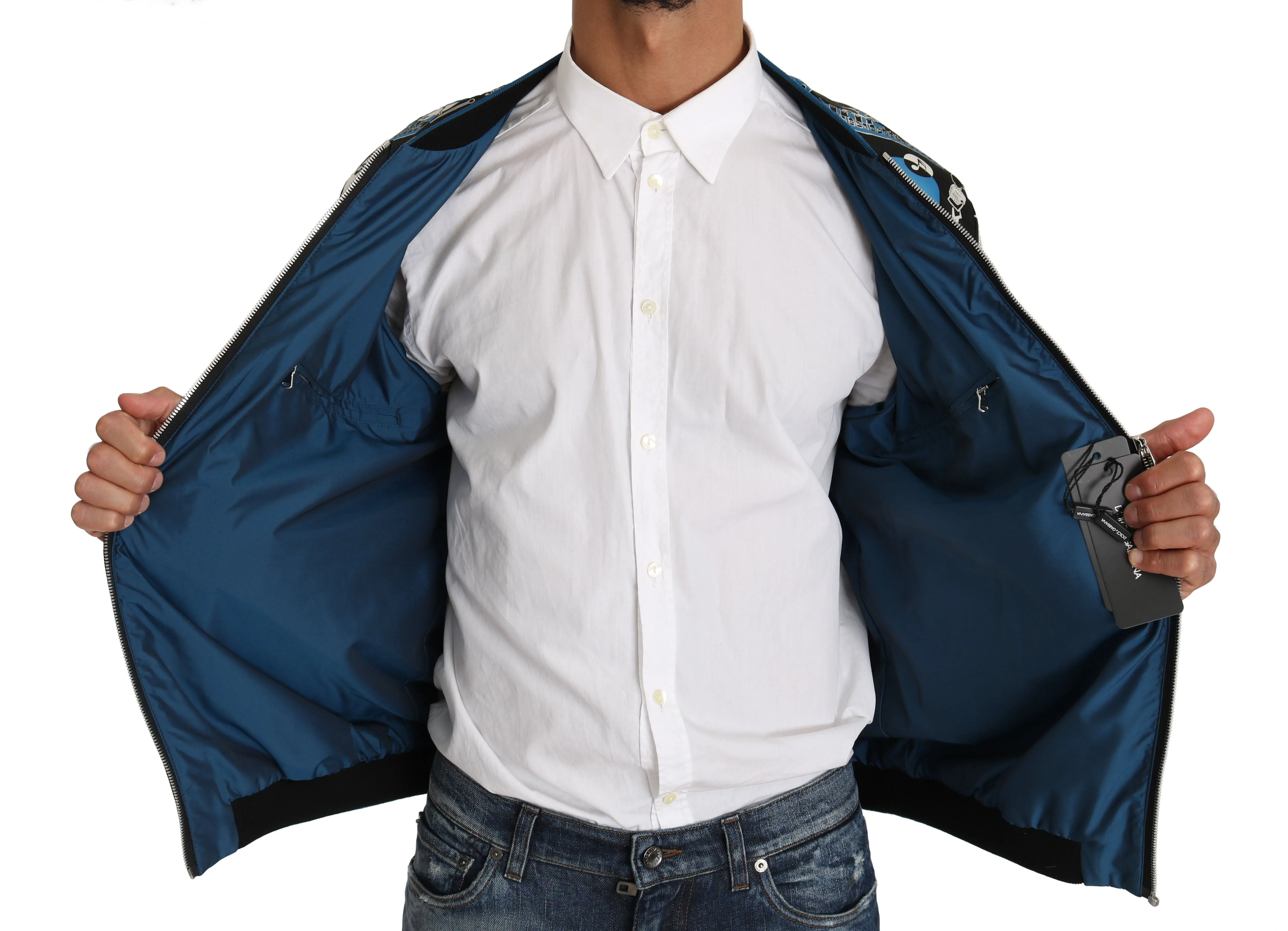 Black Music Print Summer Bomber Jacket
