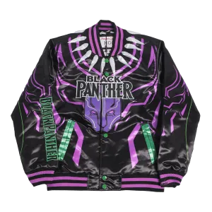 BLACK PANTHER SATIN JACKET BLACK