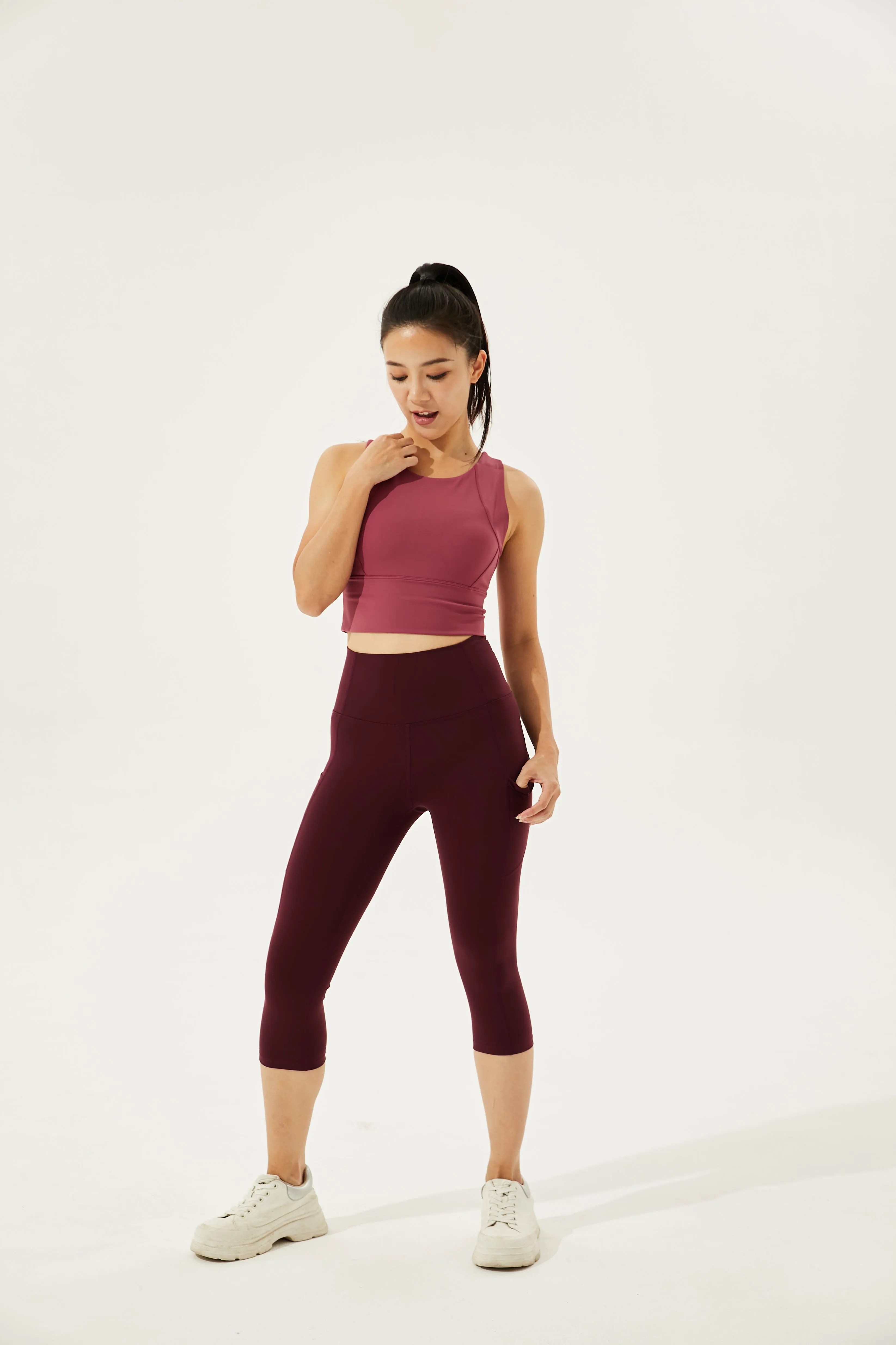 Buy 1, Get 1 Free - High-Waist 7/8 Buttery Soft & Cooling Camel-Toe Proof Courage Leggings With 3 Pockets
