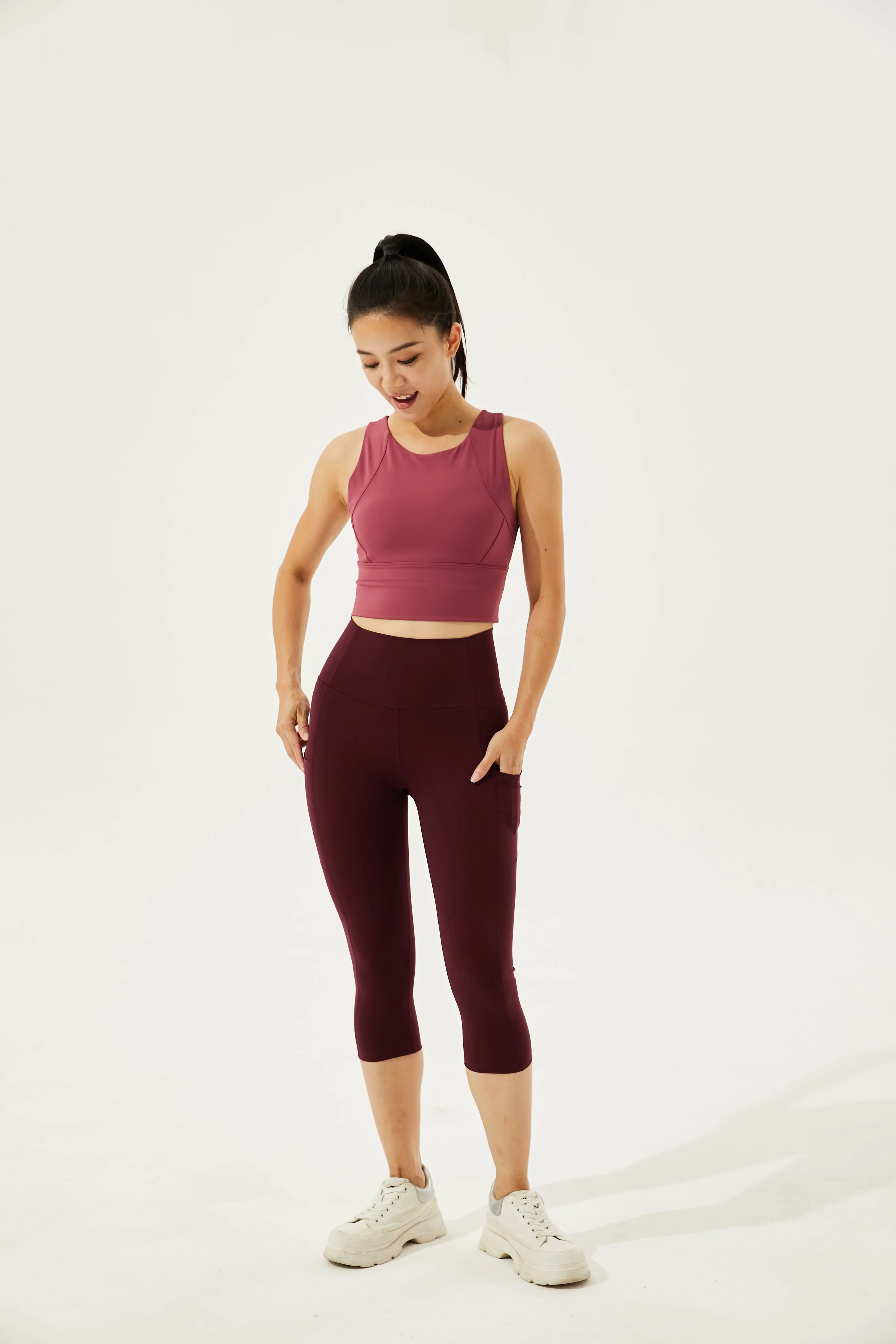 Buy 1, Get 1 Free - High-Waist 7/8 Buttery Soft & Cooling Camel-Toe Proof Courage Leggings With 3 Pockets