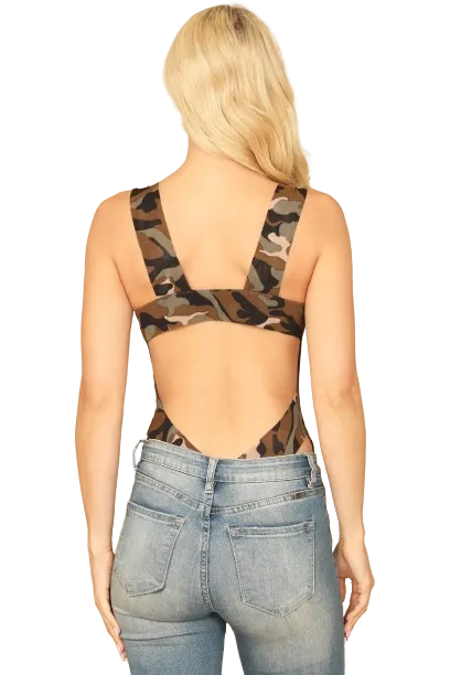 Camo Wide Strap Bodysuit - Pack of 5