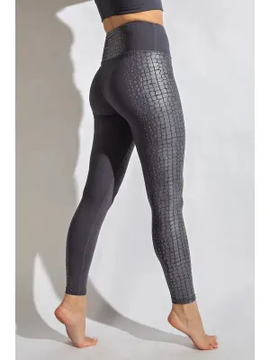 Charcoal Croc Yoga Leggings
