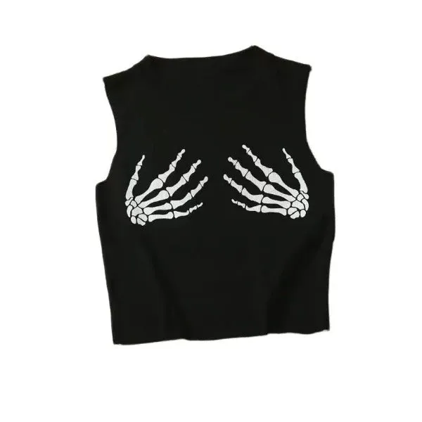 Cheeky Skeletal Hands Tank Top
