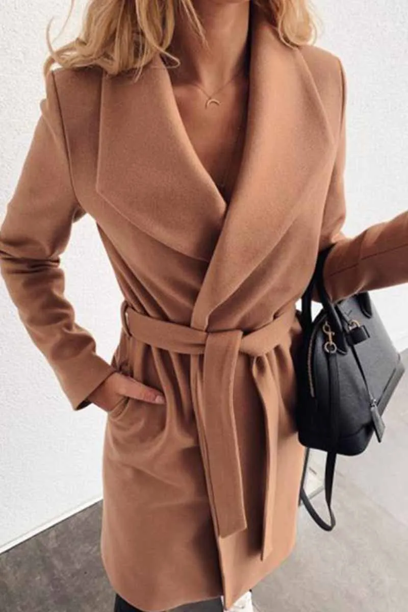 Chicindress Lapel Solid Color Coat(3 Colors)