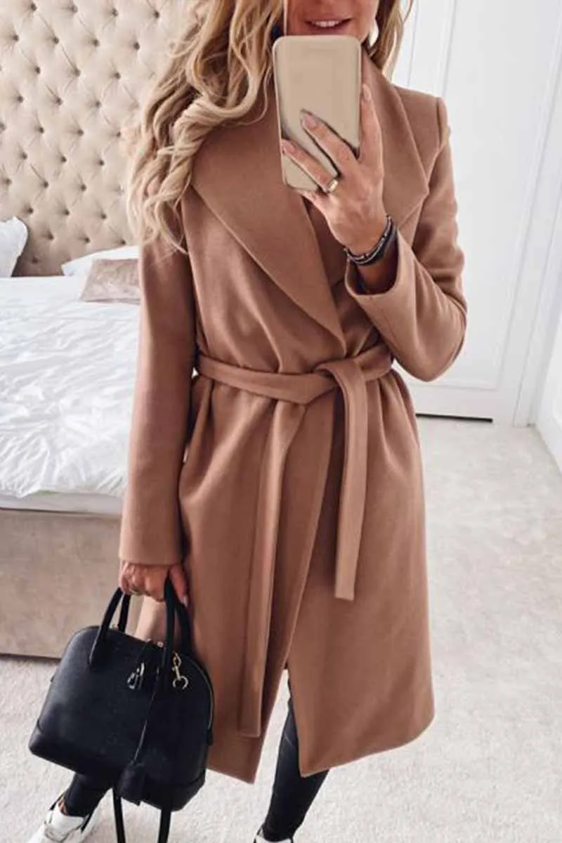 Chicindress Lapel Solid Color Coat(3 Colors)