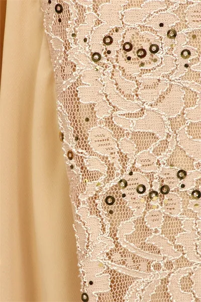 CLEARANCE - Eureka 2030J V-Neck Long Lace Gown Includes Jacket (Size 3XL)
