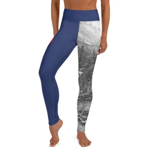 Colorado Flag and Mountain - Yoga Leggings