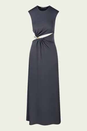 Concave Stone Tank Dress in Steel