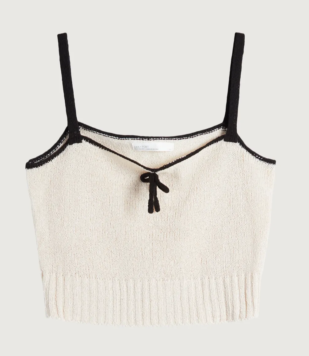 Contrast Trim Knit Tank