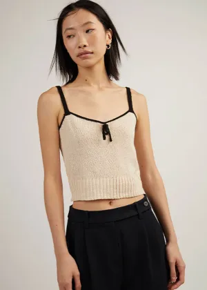 Contrast Trim Knit Tank