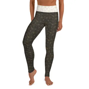 Crazy-Ass Leggings - Black Poinsettias - Yoga Leggings