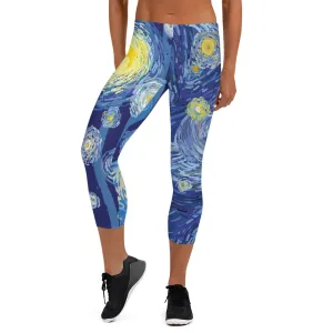 Crazy-Ass Leggings - Starry Night - Capri Leggings