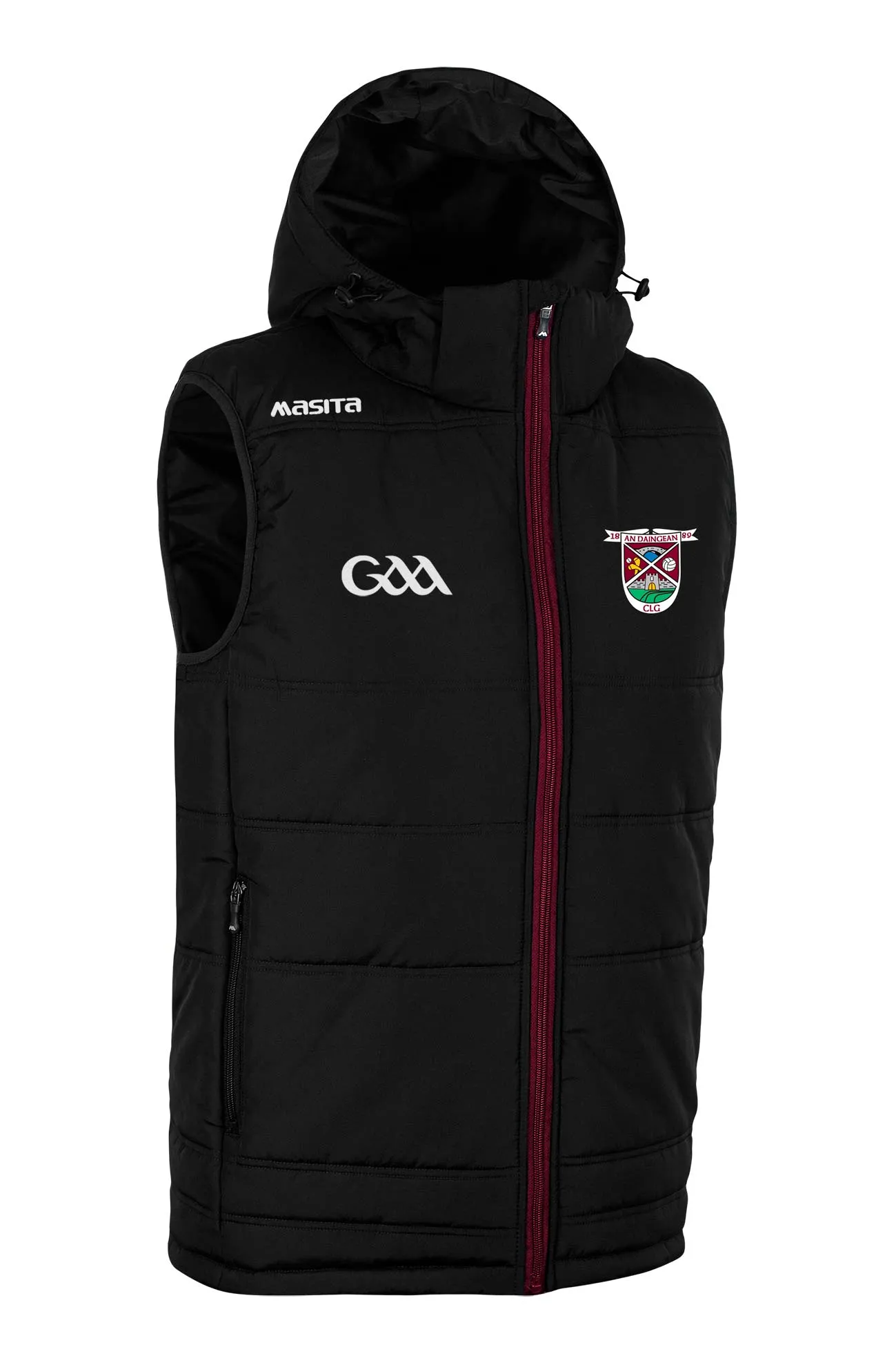 Daingean GAA Black Nova Sleeveless Gilet Adult