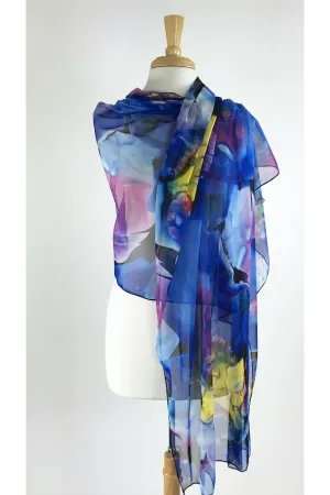DANI Long & Wide Print Sheer Shawl Stole Wrap